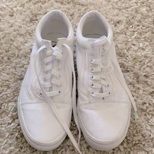 Vans women’s white trainers